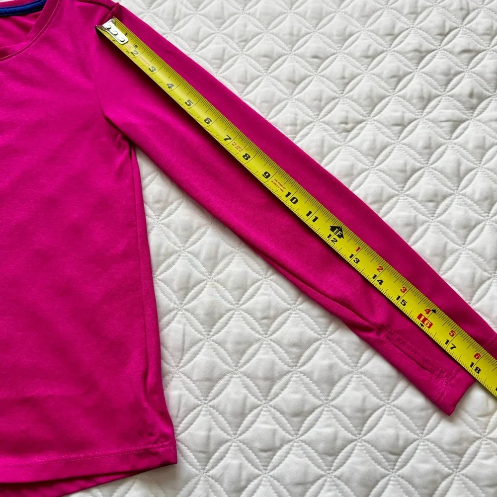 Old Navy Active Girls Go-Dry Crew Long Sleeve Shirt Pink Size Medium 8
